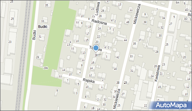 Piotrków Trybunalski, Ludowa, 18, mapa Piotrków Trybunalski