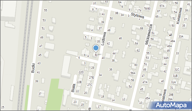 Piotrków Trybunalski, Ludowa, 31, mapa Piotrków Trybunalski