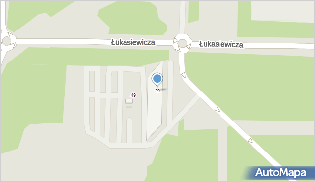 Płock, Łukasiewicza Ignacego, 39, mapa Płock
