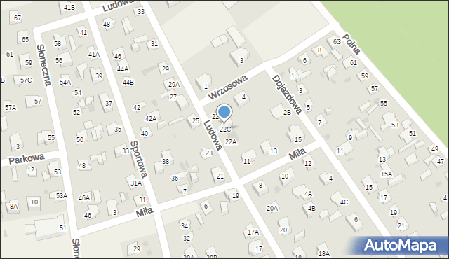 Pomiechówek, Ludowa, 22C, mapa Pomiechówek