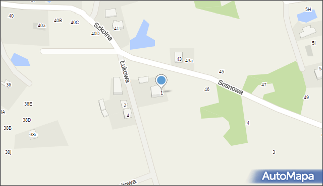 Pomlewo, Łukowa, 1, mapa Pomlewo