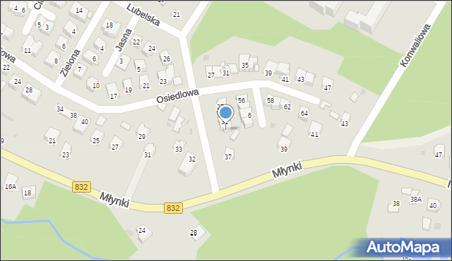 Poniatowa, Lubelska, 33, mapa Poniatowa
