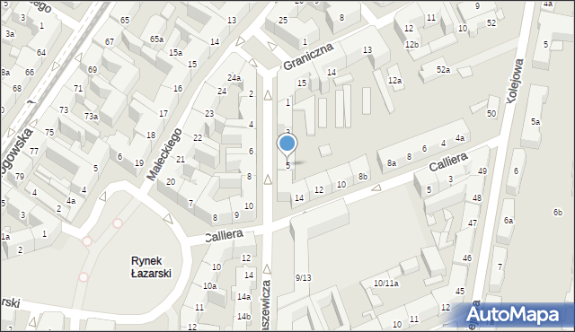 Poznań, Łukaszewicza Józefa, 5, mapa Poznania