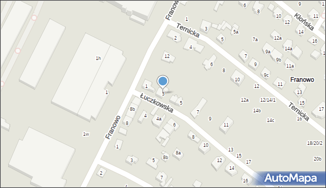 Poznań, Łuczkowska, 3, mapa Poznania