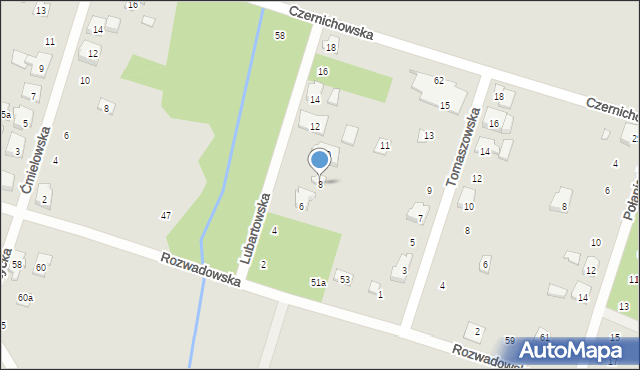 Poznań, Lubartowska, 8, mapa Poznania