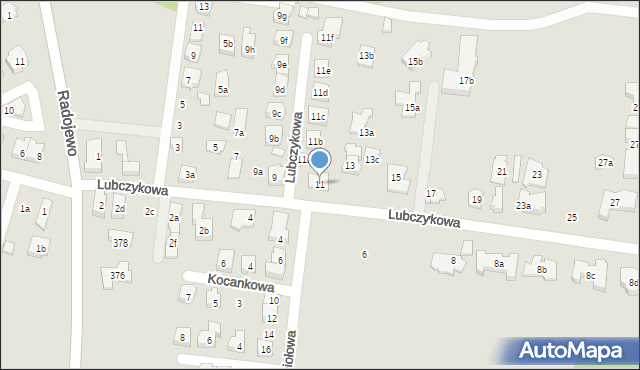 Poznań, Lubczykowa, 11, mapa Poznania