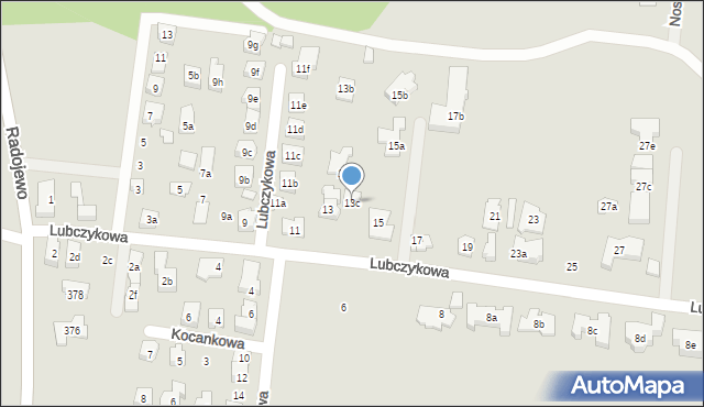 Poznań, Lubczykowa, 13c, mapa Poznania