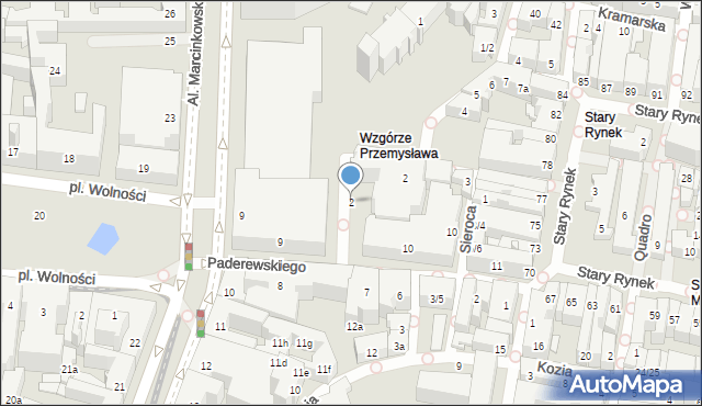 Poznań, Ludgardy, 2, mapa Poznania