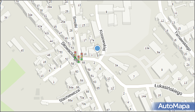 Przemyśl, Łukasińskiego Waleriana, mjr., 3, mapa Przemyśla