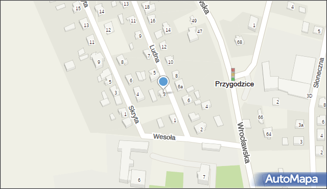 Przygodzice, Ludna, 3, mapa Przygodzice