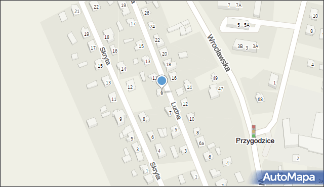 Przygodzice, Ludna, 9, mapa Przygodzice