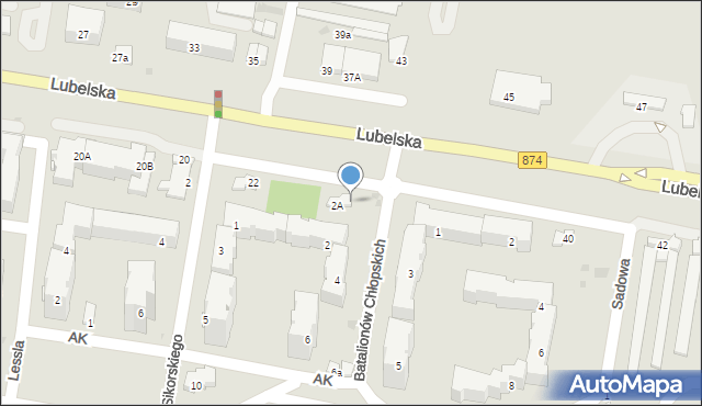 Puławy, Lubelska, 26, mapa Puław
