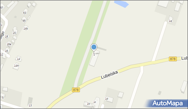Racławice, Lubelska, 1, mapa Racławice