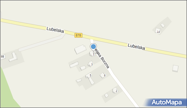 Racławice, Lubelska Boczna, 1, mapa Racławice