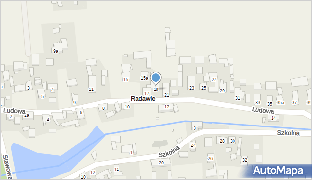 Radawie, Ludowa, 19, mapa Radawie