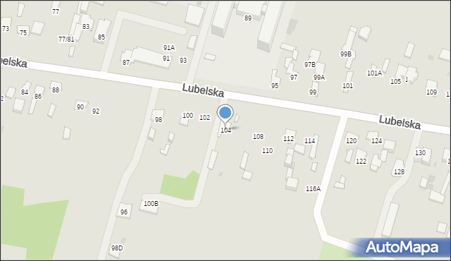 Radom, Lubelska, 104, mapa Radomia