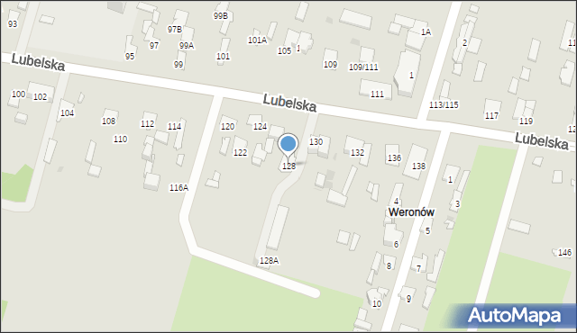 Radom, Lubelska, 128, mapa Radomia