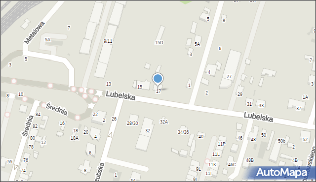 Radom, Lubelska, 17, mapa Radomia