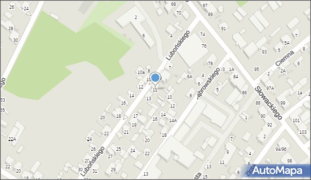 Radom, Lubońskiego Konstantego, 11, mapa Radomia