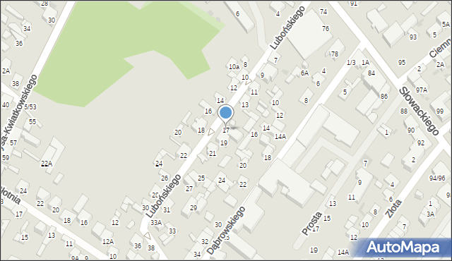 Radom, Lubońskiego Konstantego, 17, mapa Radomia
