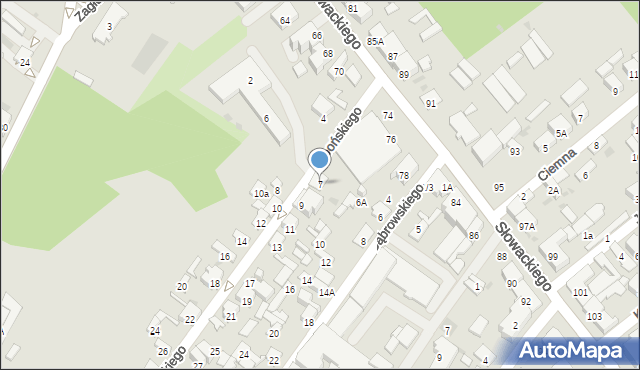 Radom, Lubońskiego Konstantego, 7, mapa Radomia