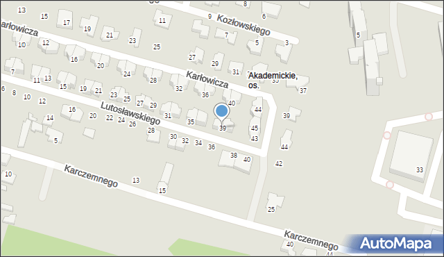 Radom, Lutosławskiego Witolda, 39, mapa Radomia