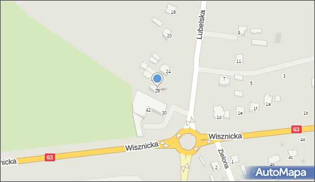 Radzyń Podlaski, Lubelska, 28, mapa Radzyń Podlaski