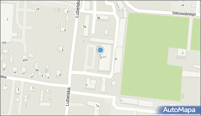 Radzyń Podlaski, Lubelska, 3, mapa Radzyń Podlaski