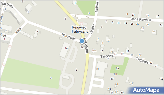 Rejowiec Fabryczny, Lubelska, 3A, mapa Rejowiec Fabryczny