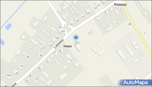 Rossosz, Lubelska, 11, mapa Rossosz