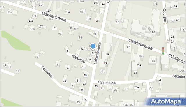 Ruda Śląska, Łukasiewicza Ignacego, 24, mapa Rudy Śląskiej
