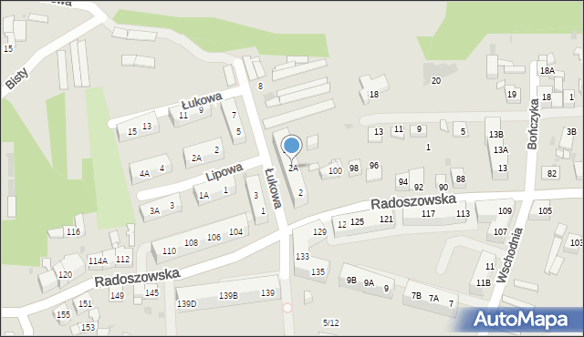 Ruda Śląska, Łukowa, 2A, mapa Rudy Śląskiej