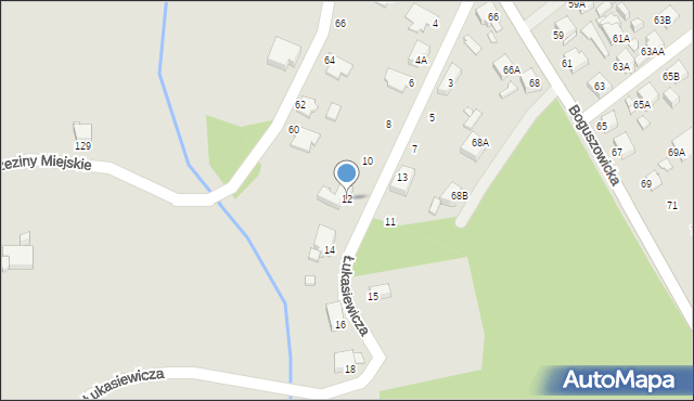 Rybnik, Łukasiewicza Ignacego, 12, mapa Rybnika