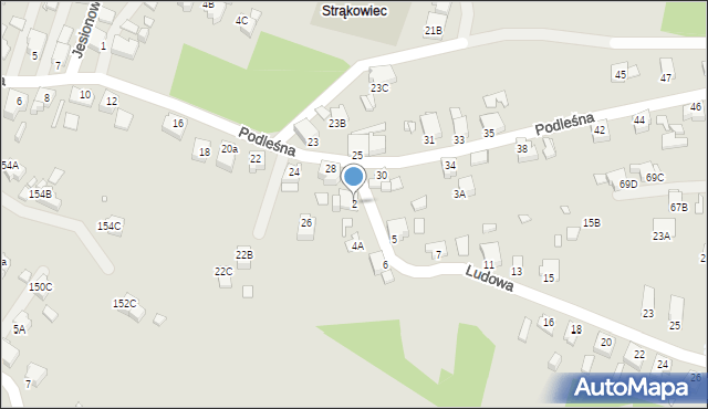 Rybnik, Ludowa, 2, mapa Rybnika