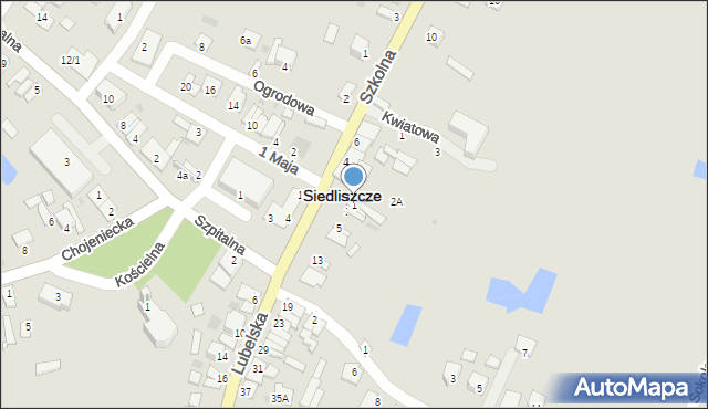 Siedliszcze, Lubelska, 1, mapa Siedliszcze