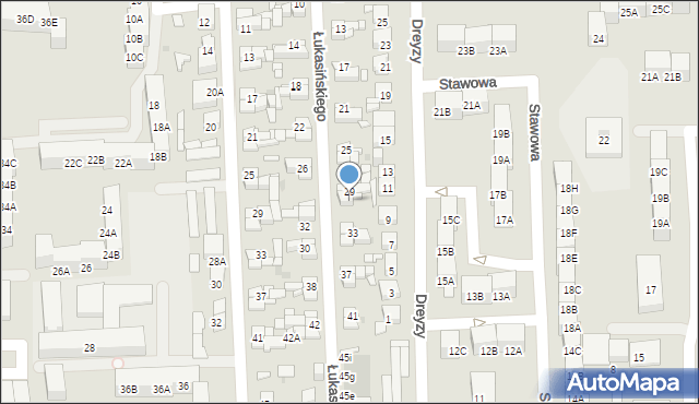 Siemianowice Śląskie, Łukasińskiego Waleriana, mjr., 31, mapa Siemianowice Śląskie