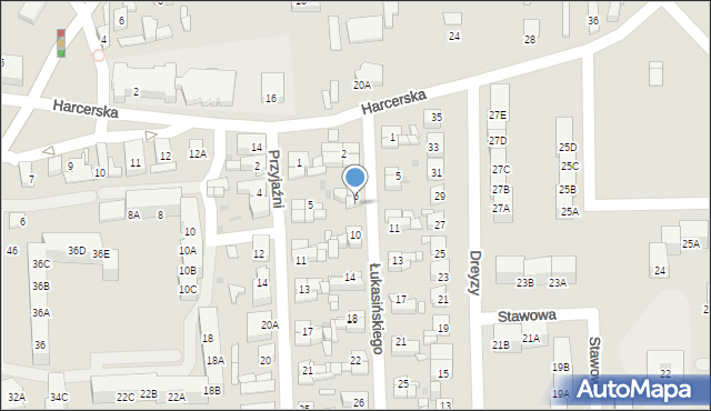 Siemianowice Śląskie, Łukasińskiego Waleriana, mjr., 8, mapa Siemianowice Śląskie