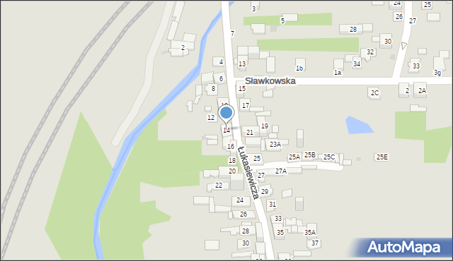 Sosnowiec, Łukasiewicza Ignacego, 14, mapa Sosnowca