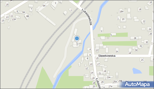 Sosnowiec, Łukasiewicza Ignacego, 2, mapa Sosnowca