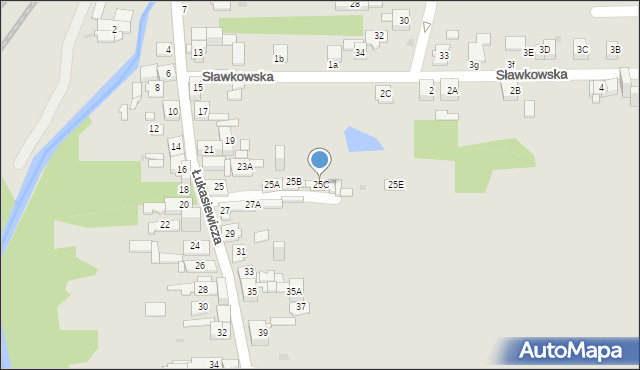 Sosnowiec, Łukasiewicza Ignacego, 25C, mapa Sosnowca