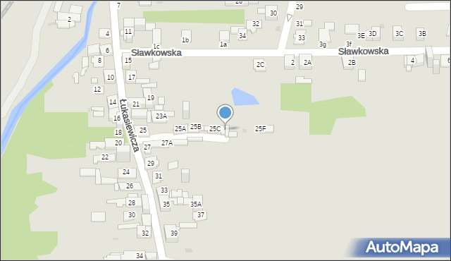 Sosnowiec, Łukasiewicza Ignacego, 25D, mapa Sosnowca