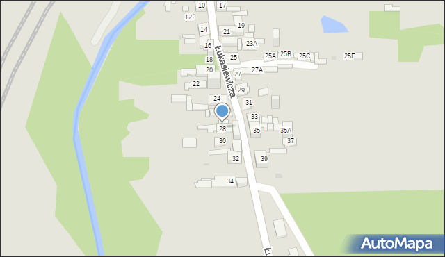 Sosnowiec, Łukasiewicza Ignacego, 28, mapa Sosnowca