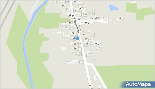 Sosnowiec, Łukasiewicza Ignacego, 28A, mapa Sosnowca