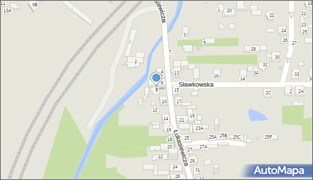 Sosnowiec, Łukasiewicza Ignacego, 8, mapa Sosnowca