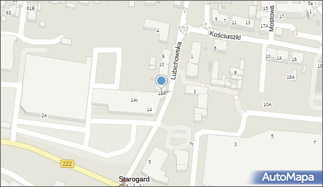 Starogard Gdański, Lubichowska, 14A, mapa Starogard Gdański
