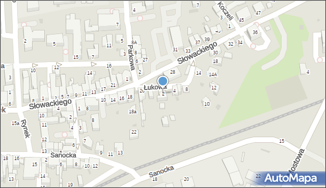 Strzyżów, Łukowa, 2, mapa Strzyżów