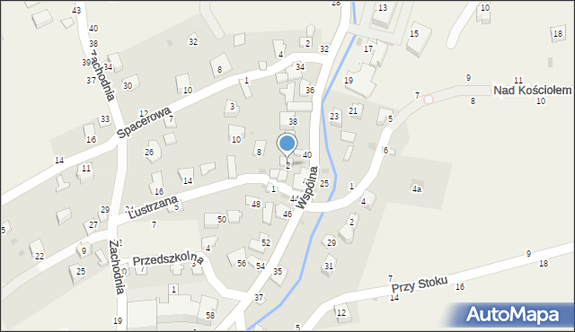 Świnna, Lustrzana, 2, mapa Świnna