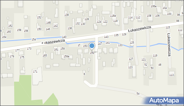 Szarlejka, Łukaszewicza, 151, mapa Szarlejka