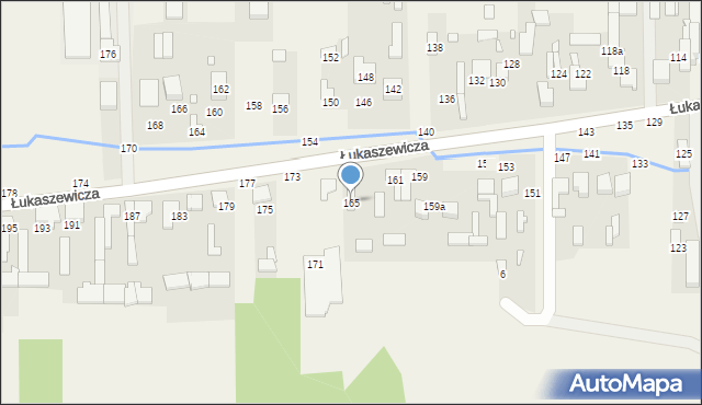 Szarlejka, Łukaszewicza, 165, mapa Szarlejka