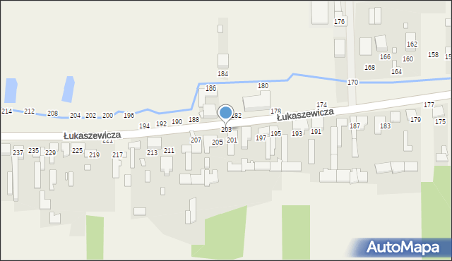 Szarlejka, Łukaszewicza, 203, mapa Szarlejka